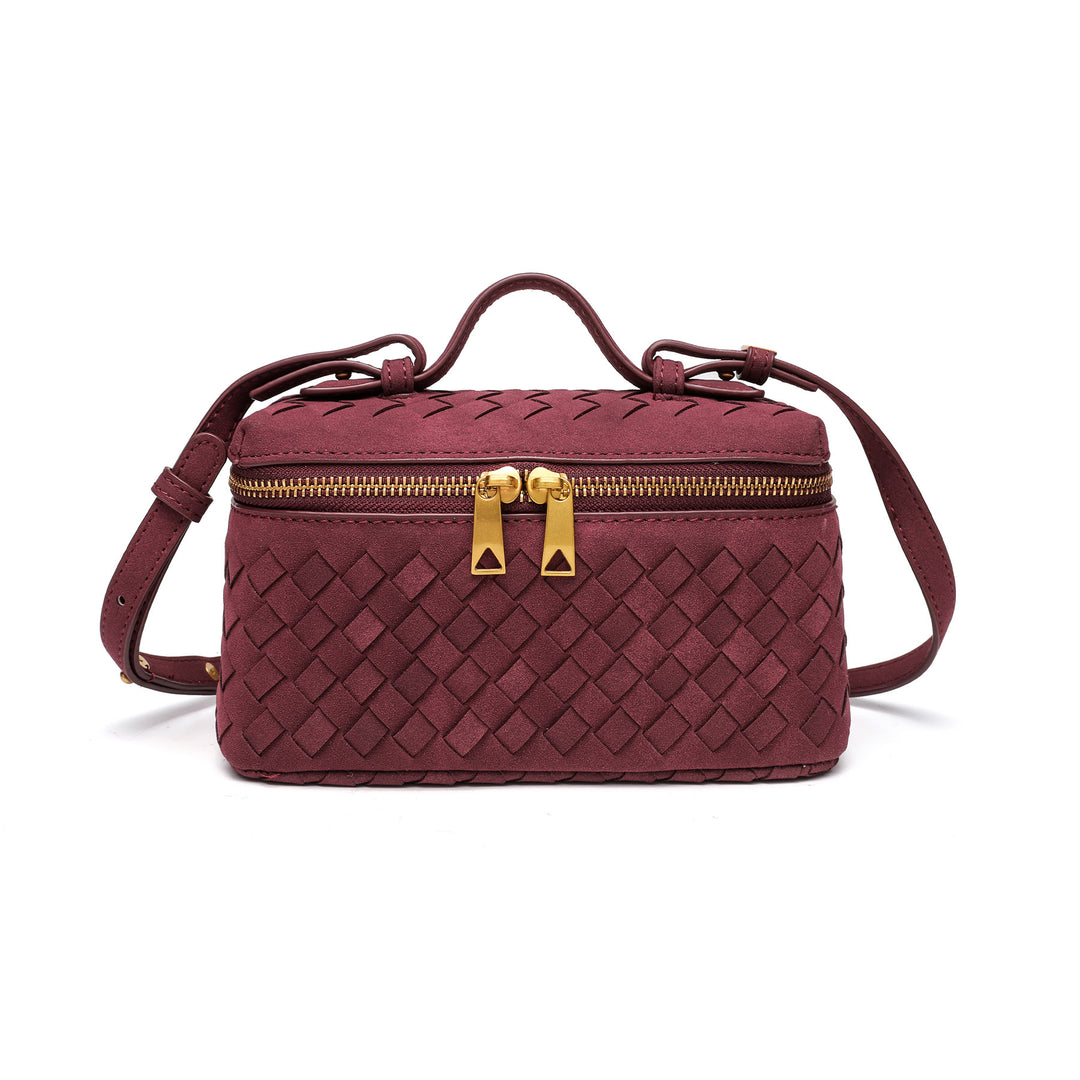 Textured Suede Crossbody Handbag Bowlift