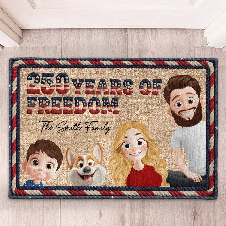 American Flag Themed Doormat