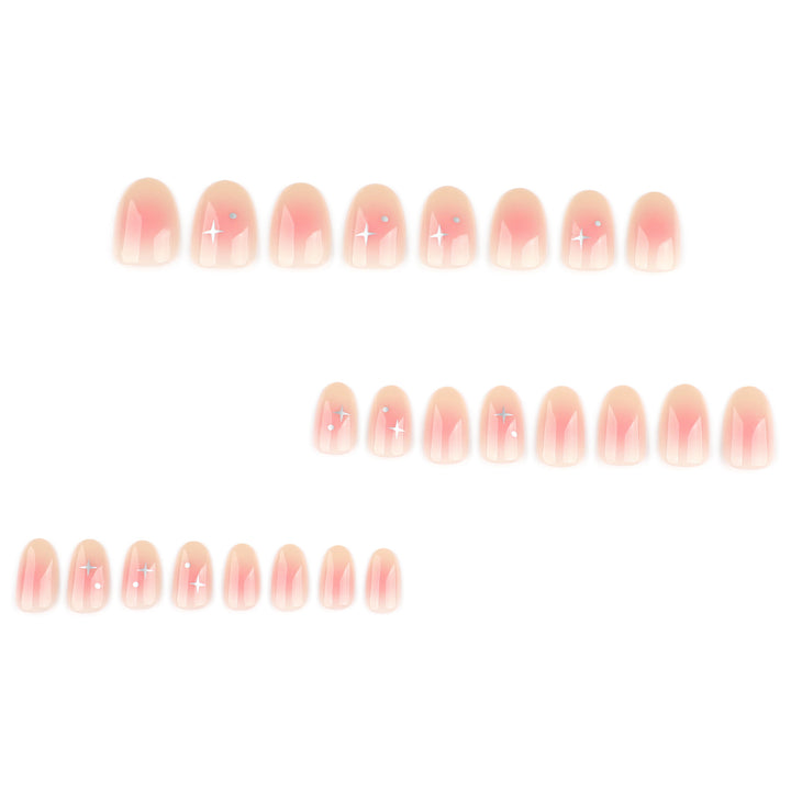 Artful nail extensions with shiny rhinestone accents Bowlift
