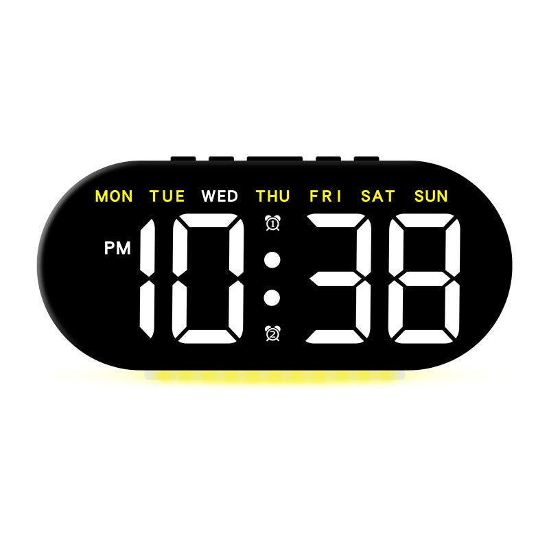Digital LED Alarm Clock with Multifunctional Date Display Bowlift