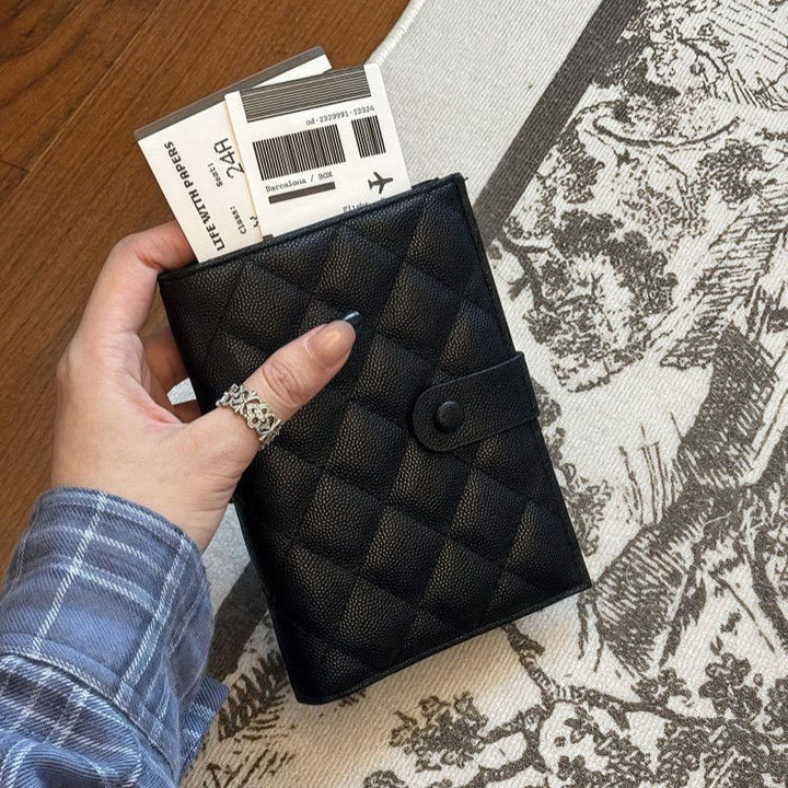 Quilted Leather Travel Document Organizer Bowlift