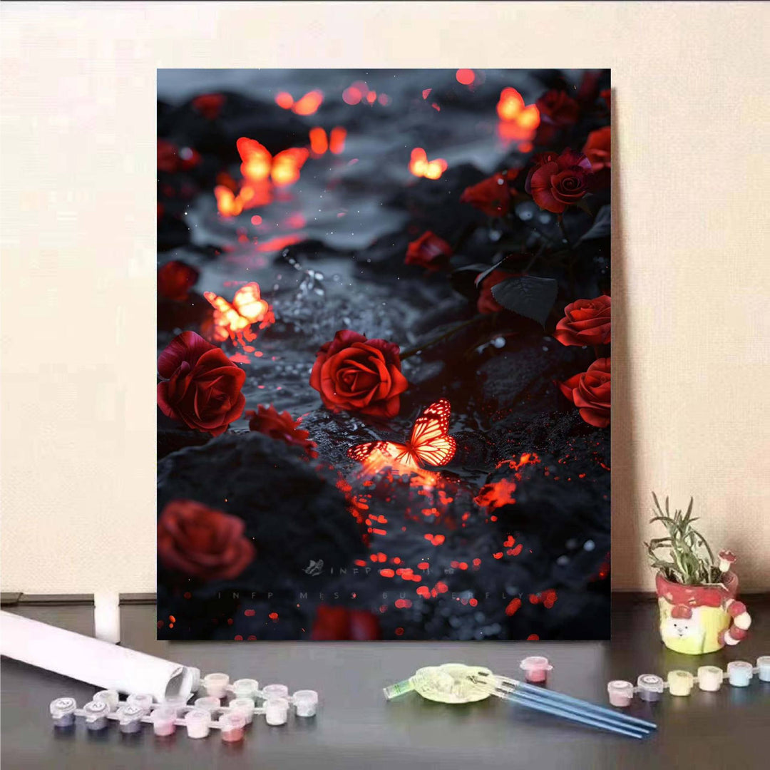 Floral Fantasy Paint by Numbers Wall Art Bowlift