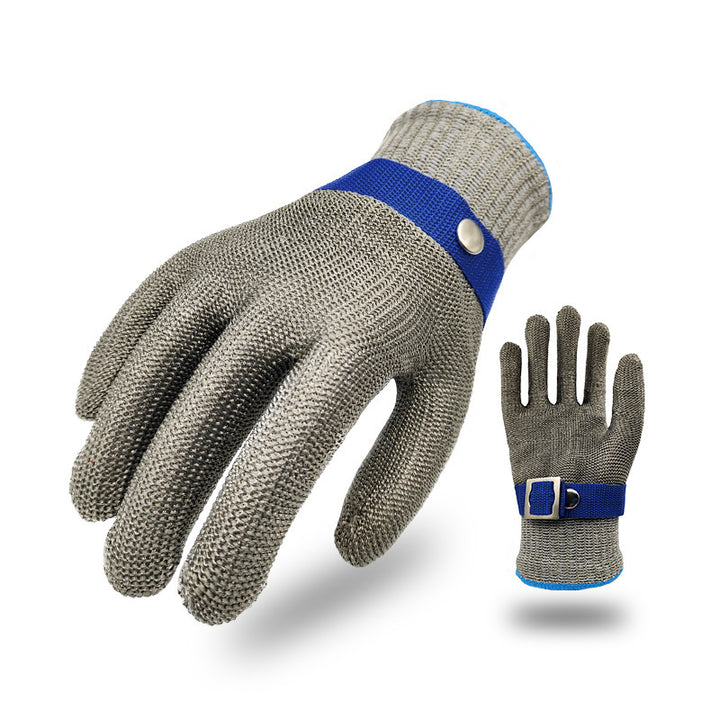 Cut-Resistant Protective Glove with Adjustable Webbing Wrist Strap Bowlift