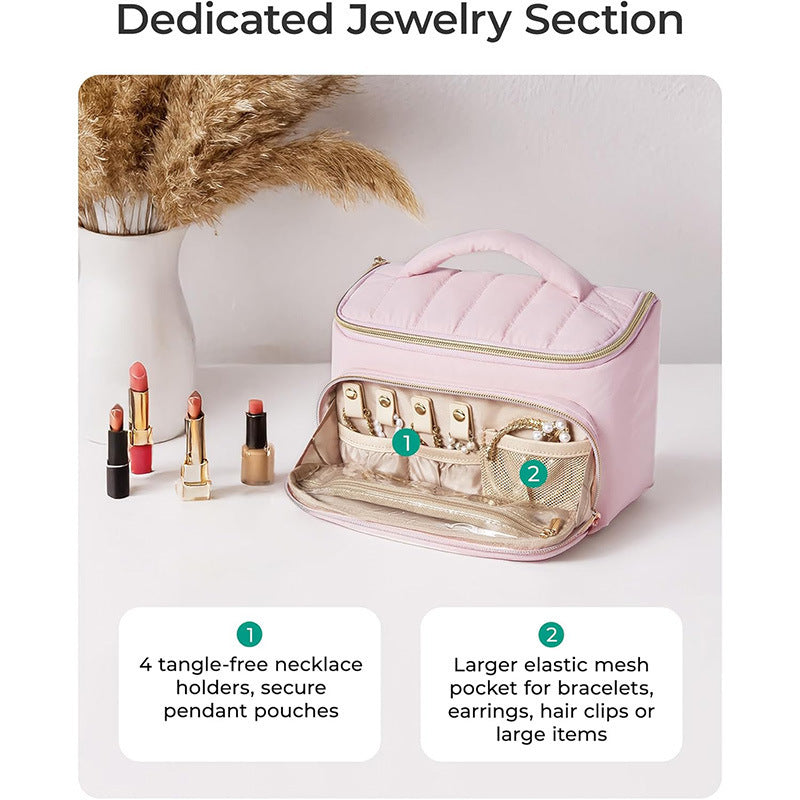 Multifunctional Cosmetic Organizer Bag with Removable Hanging System Bowlift