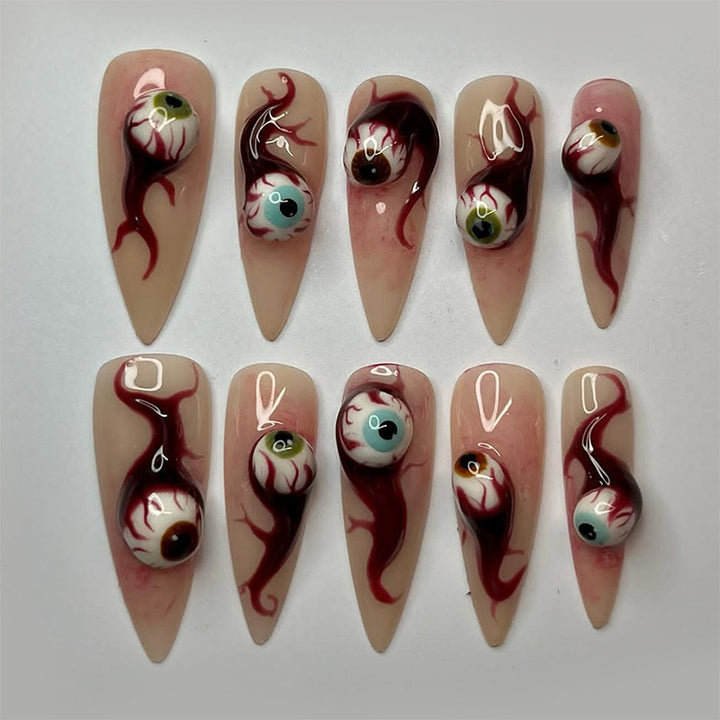 Nail art set with creative eye design Bowlift