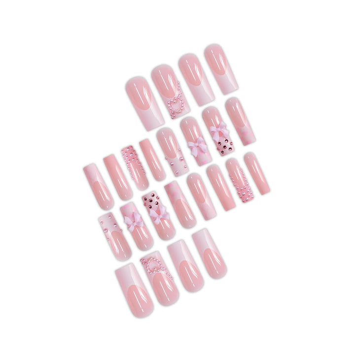Elegant Decorative Press-On Nail Art Set Bowlift