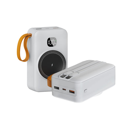 Portable power bank with integrated inductive fast charging function and LED charging status indicator Bowlift