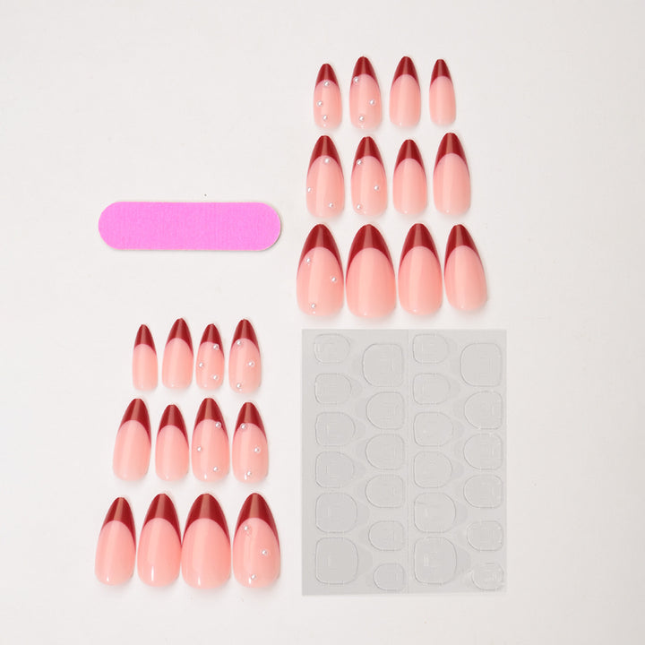Artificial nail set with glamorous accents and elegant tips Bowlift
