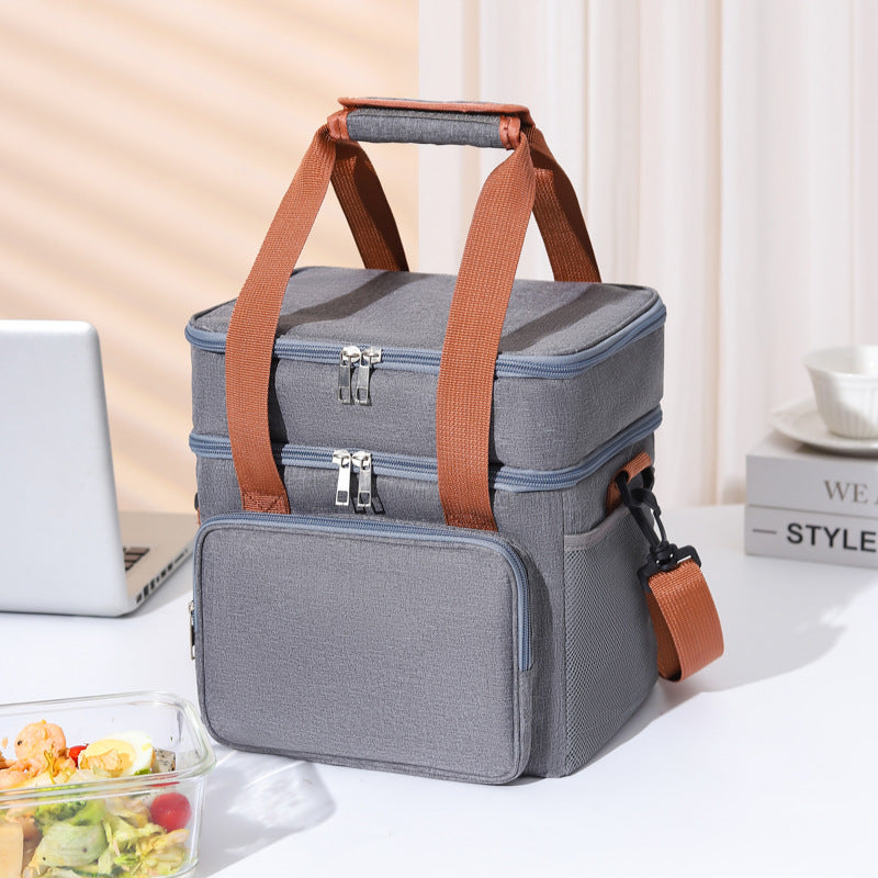 Insulated Multi-Compartment Food Cooler Tote Bowlift
