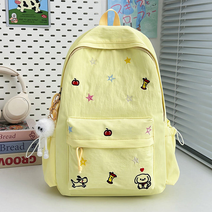 Cute Embroidered School Backpack