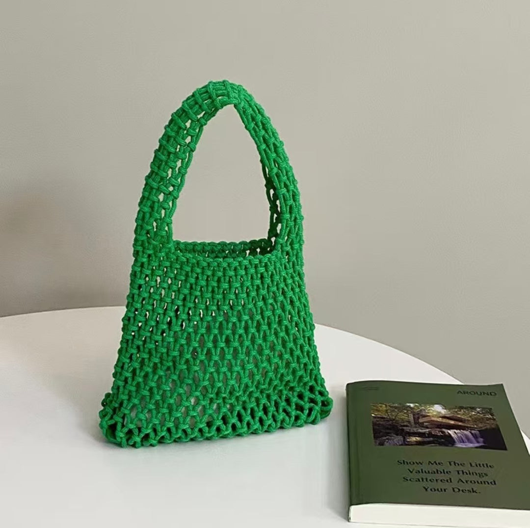 Macrame Tote Bag with Modern Design Bowlift