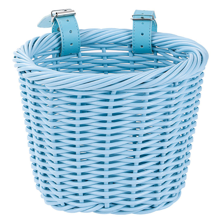 Woven Storage Basket with Adjustable Leather Straps Bowlift