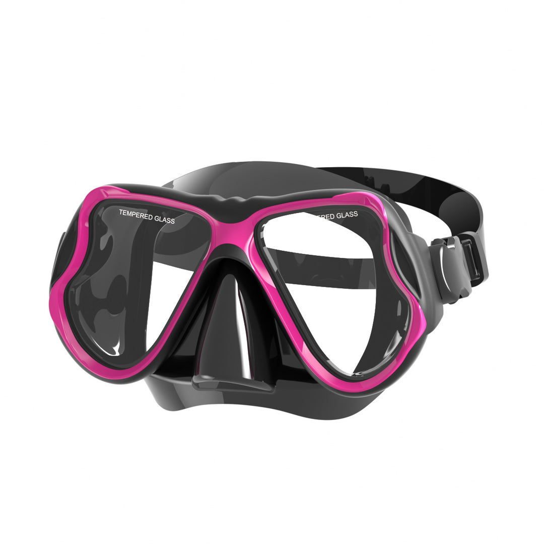 Diving mask with wide field of vision and impact-resistant design Bowlift