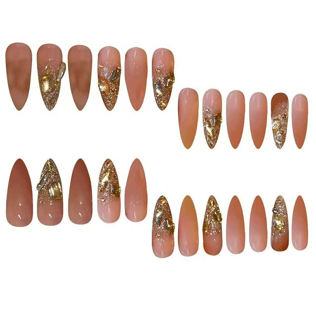 Luxury Glittering Nail Extensions Bowlift