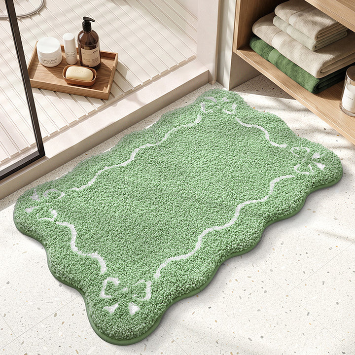 Decorative Scalloped Bath Mat Bowlift