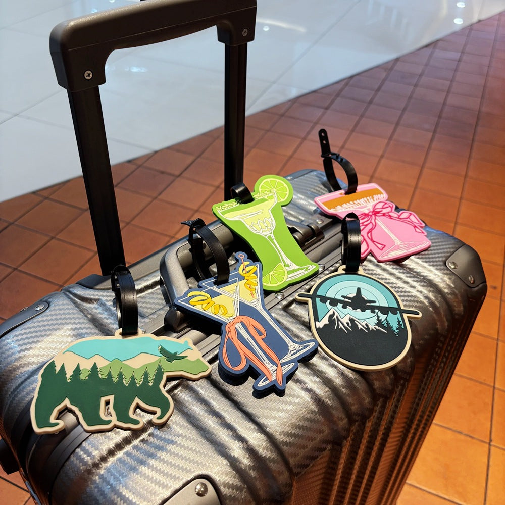 Mountain Adventure-Themed Luggage Tag Bowlift