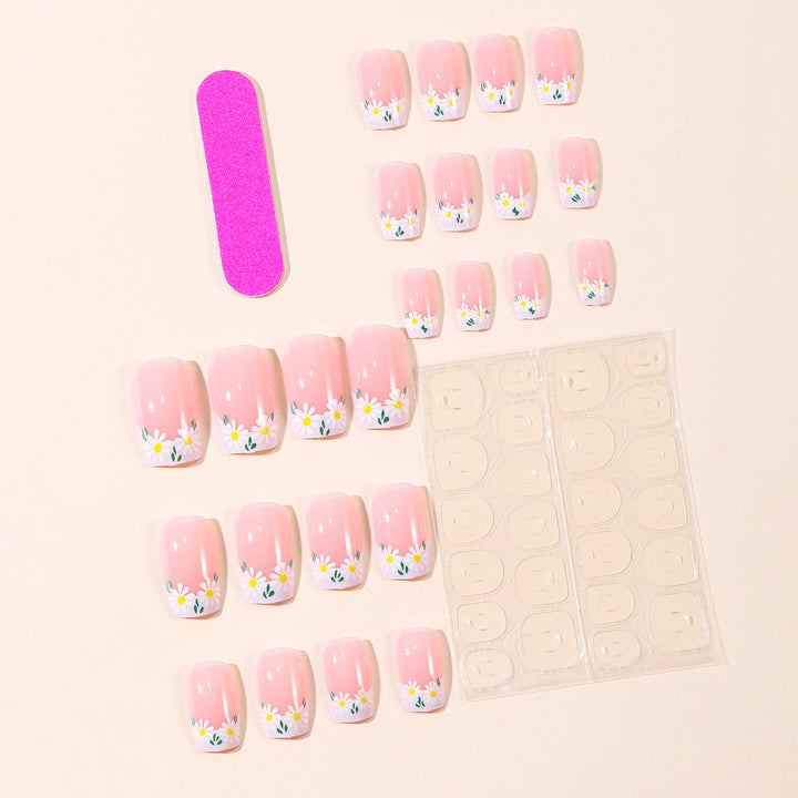 Floral French Tip Nail Art Kit Bowlift
