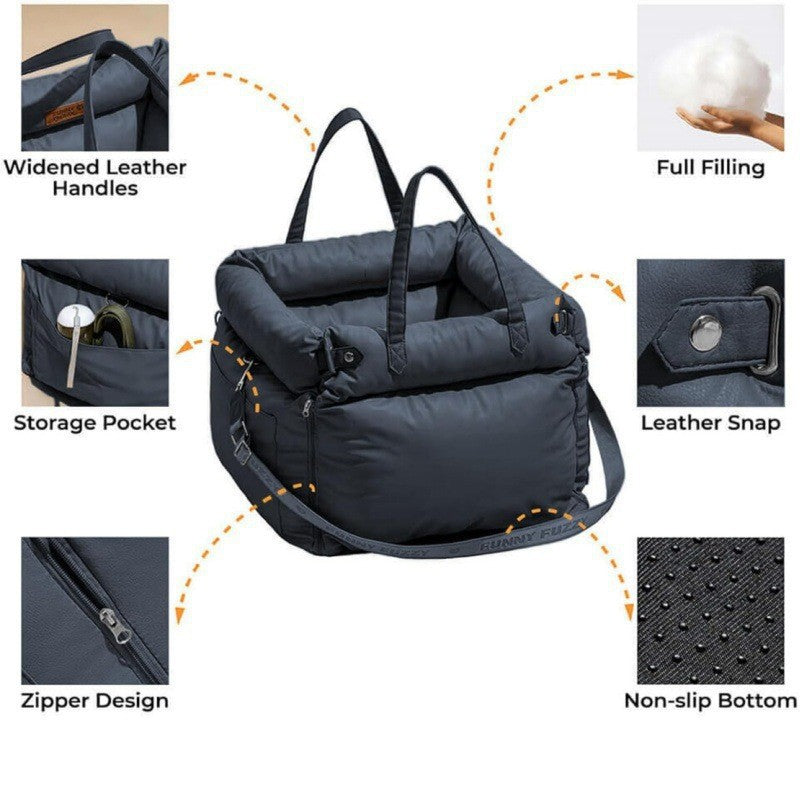 Orthopedic dog bed with removable carrying straps Bowlift