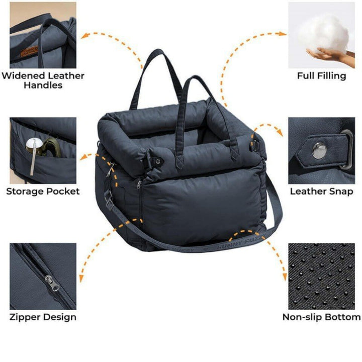 Orthopedic dog bed with removable carrying straps Bowlift