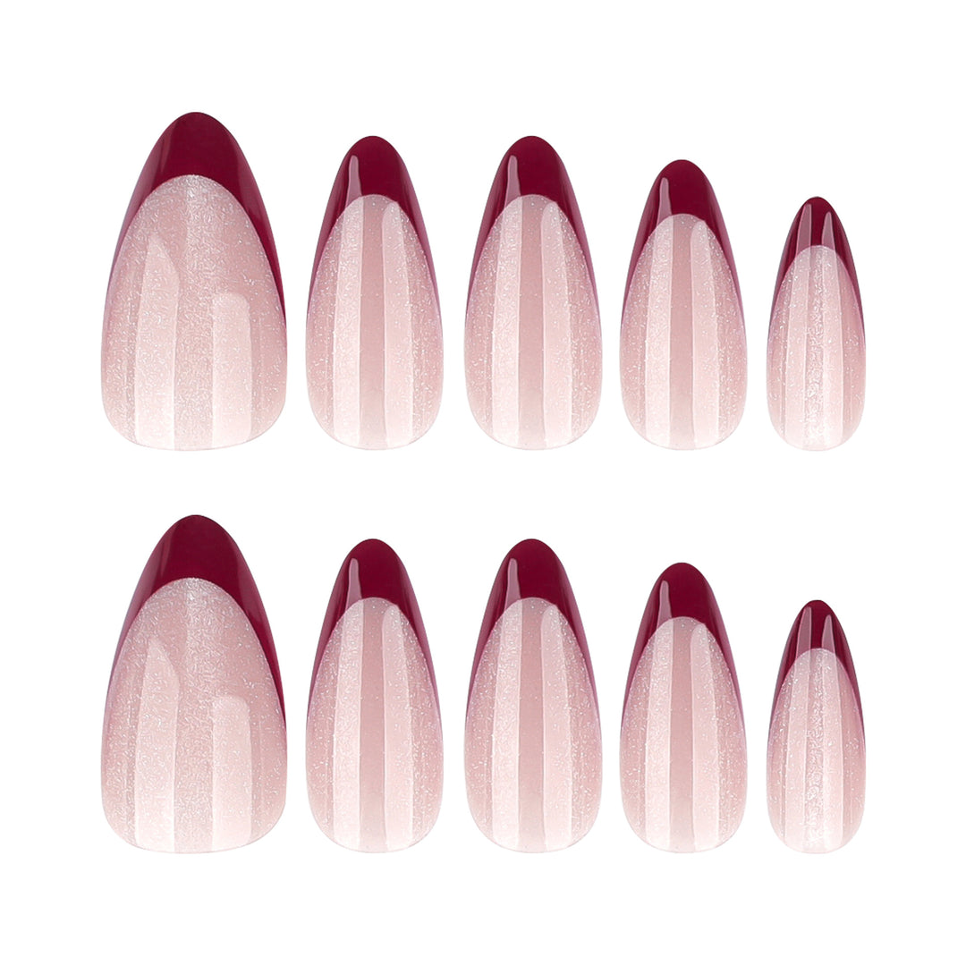 Artificial stiletto nails with sparkling tips Bowlift