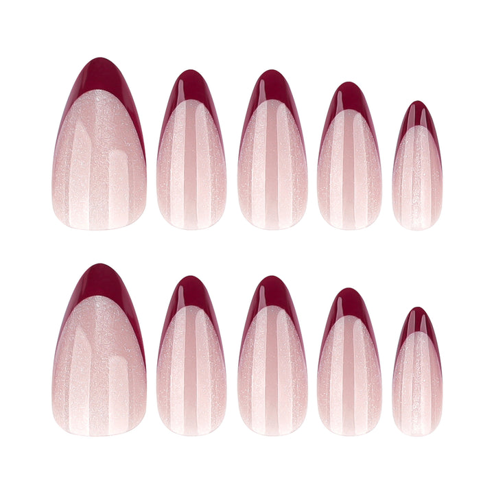 Artificial stiletto nails with sparkling tips Bowlift