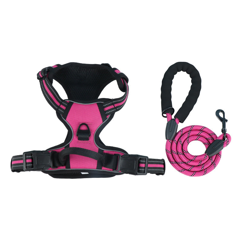Comfortable Adjustable Dog Harness and Leash Set