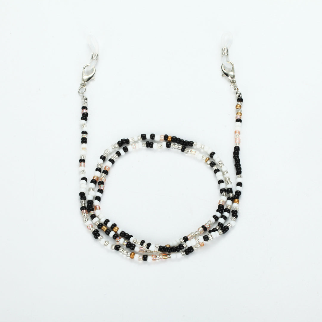 Colored bead necklace with carabiner clasp Bowlift
