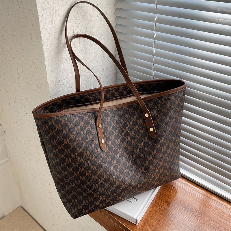 Elegant Symbol-Patterned Tote Bag Bowlift