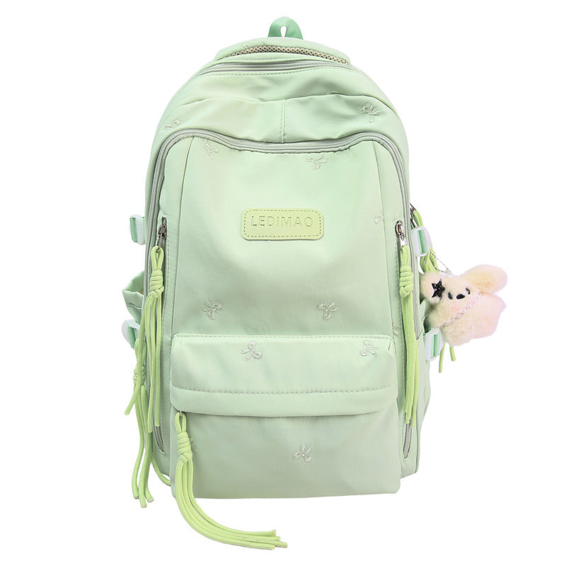 Casual Embroidered School Backpack Bowlift