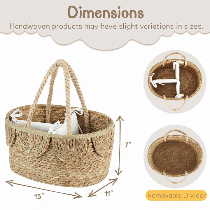 Handwoven decorative basket with ruffles Bowlift