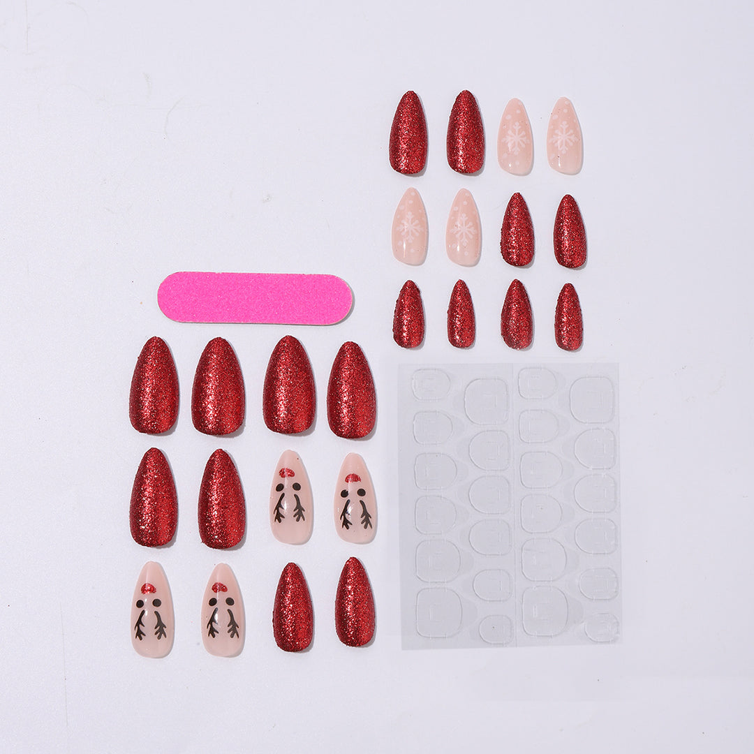 Creative Nail Art Kit with Sparkling Glitter and Festive Designs Bowlift