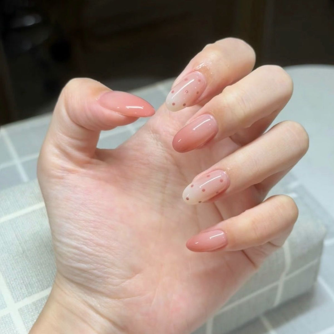 Glossy Ombre Press-On Nail Extensions Bowlift