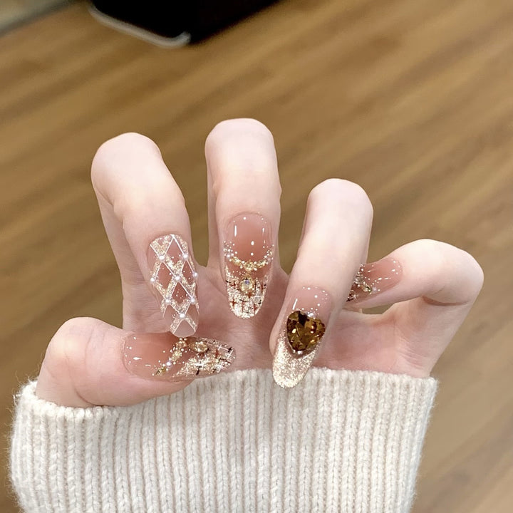Premium Glamorous Press-On Nail Extensions Bowlift