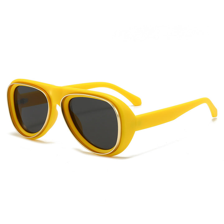 Women's fashionable retro sunglasses with wide frame Bowlift