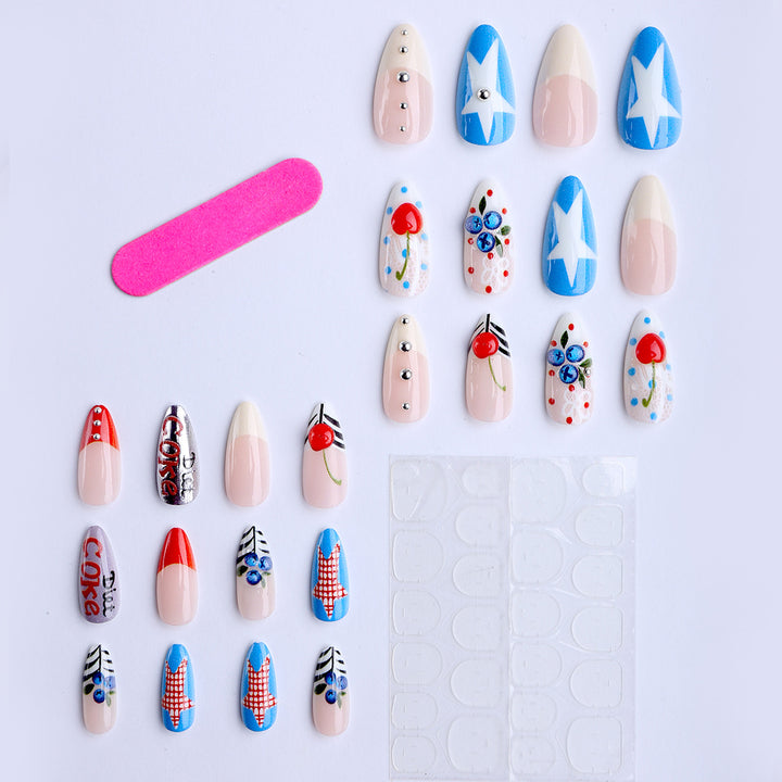 Creative Retro Style Artificial Nails Bowlift