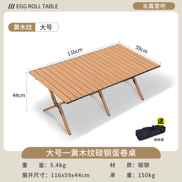 Women collapsible camping table made of durable material with high weight stability Bowlift