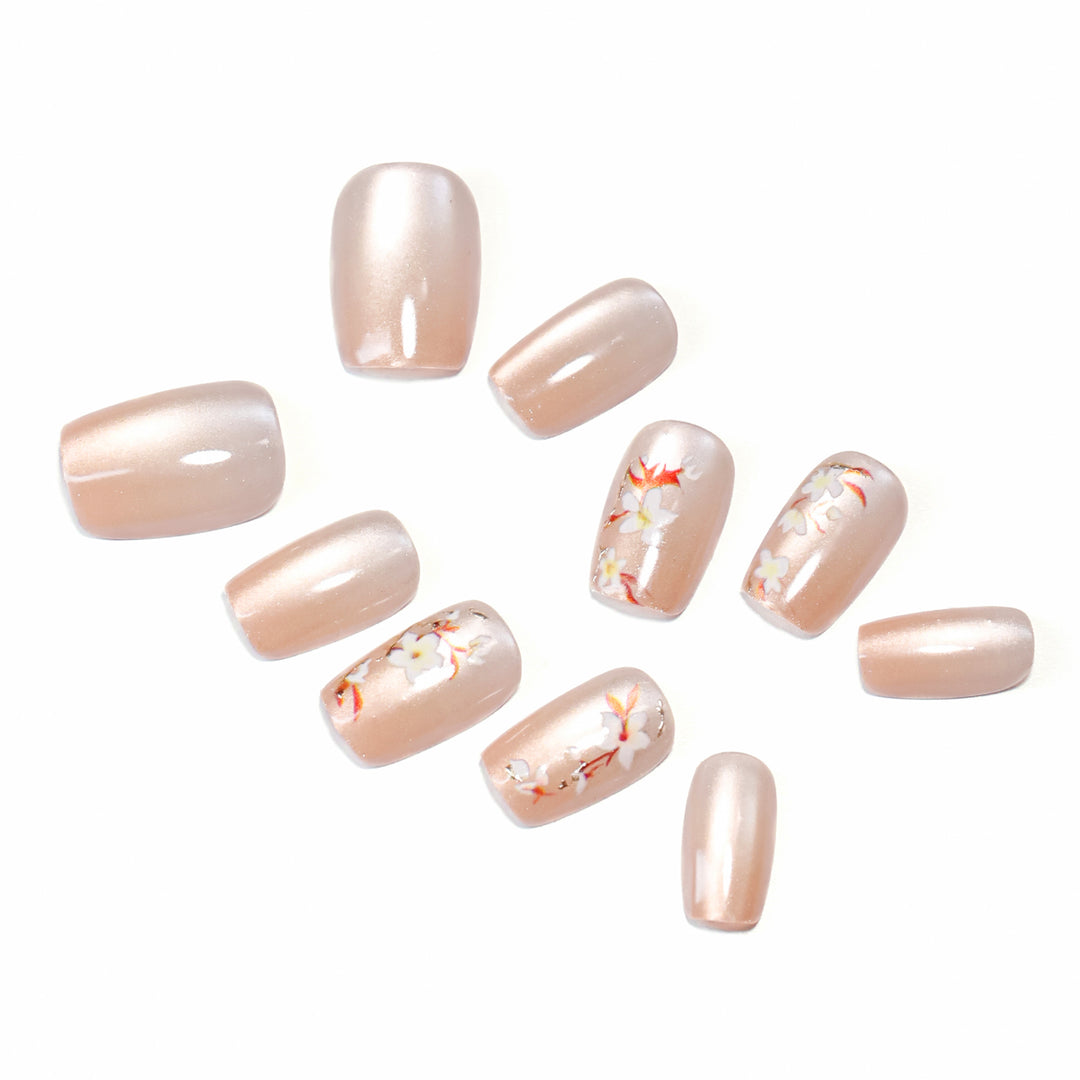 Artificial Nail Art with Timeless Floral Design Bowlift