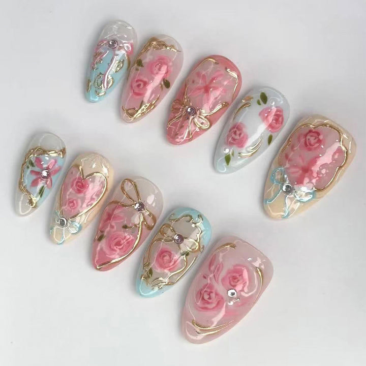 Artfully Decorated Fingernails Bowlift