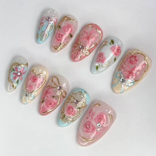 Artfully Decorated Fingernails Bowlift
