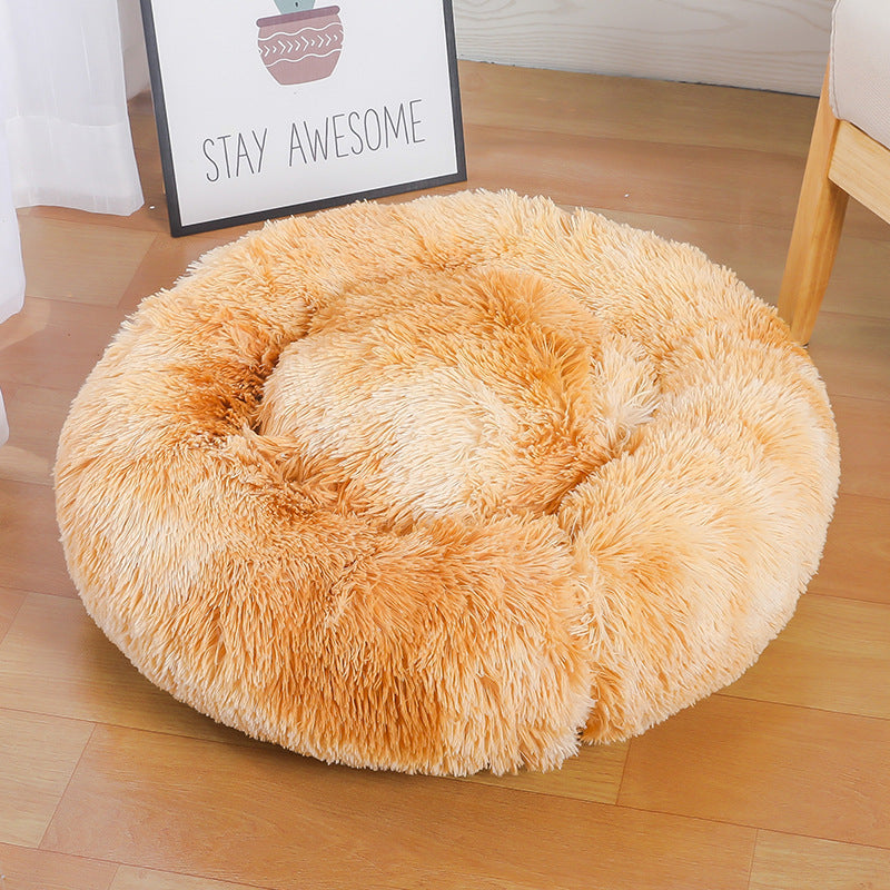 Women Round Plush Pet Bed Bowlift