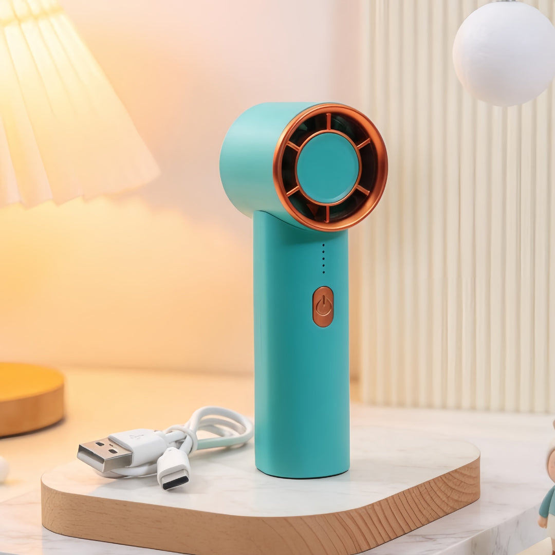 Women's Portable Handheld Fan with USB Charging Function and Flexible Design Bowlift