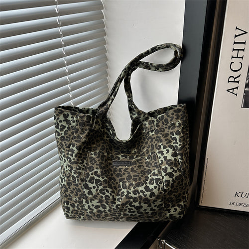 Eco-Friendly Reusable Leopard Print Tote Bag Bowlift