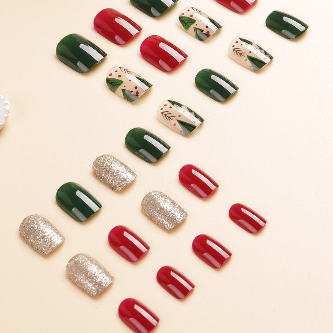 Festive Holiday-Themed Nail Art Set Bowlift