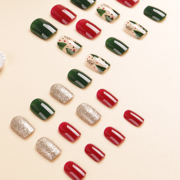 Festive Holiday-Themed Nail Art Set Bowlift