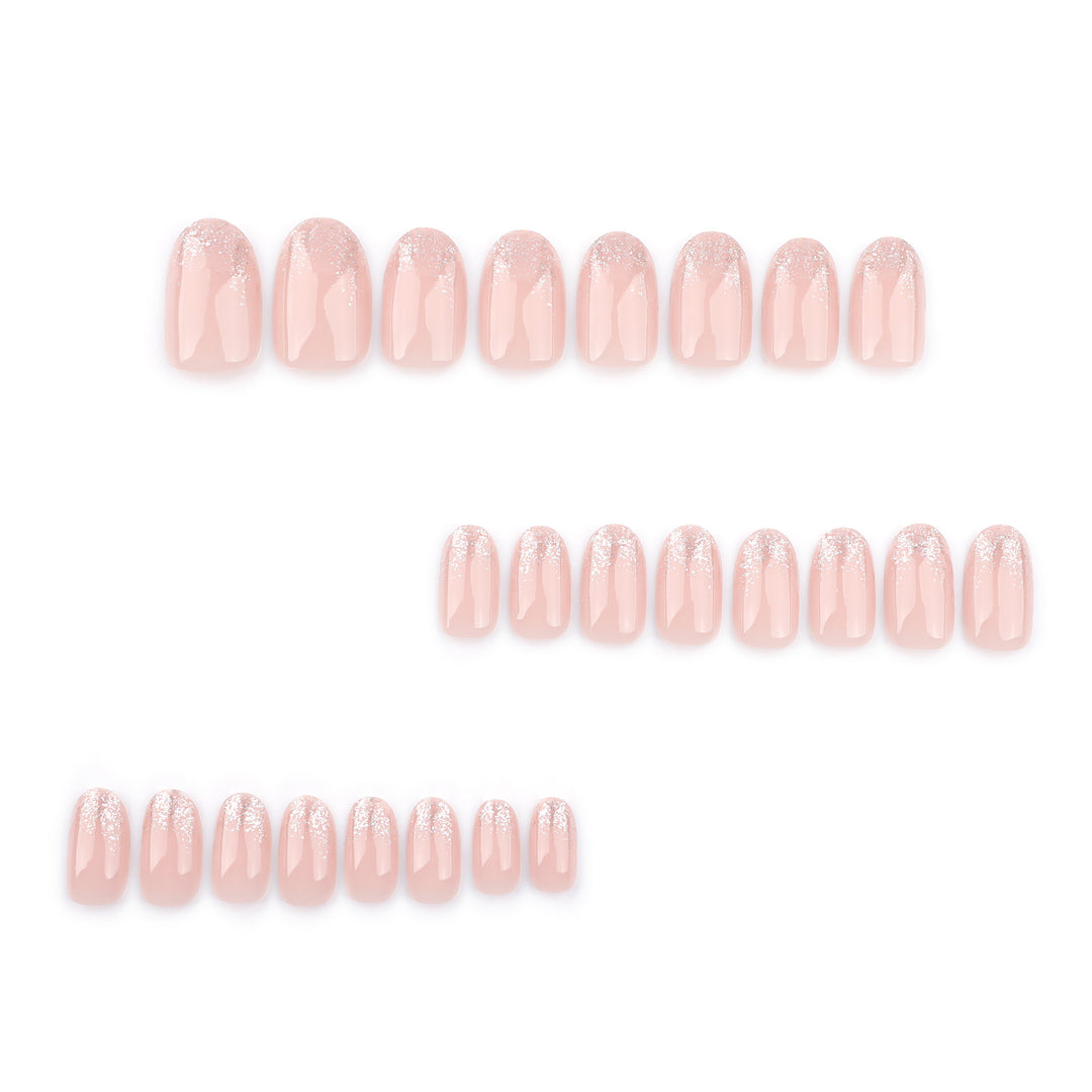 Glittering nail extensions with elegant gradient Bowlift