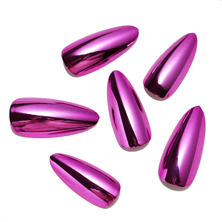 High-Shine Almond-Shaped Press-On Nail Set Bowlift