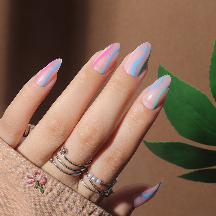 Artistic Abstract Pattern Nail Art Bowlift