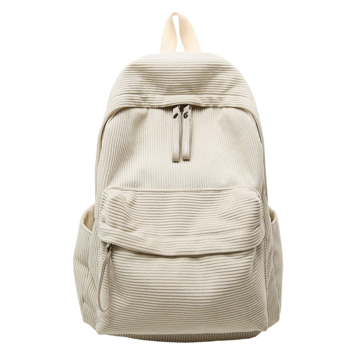 Textured Fabric Casual Backpack Bowlift