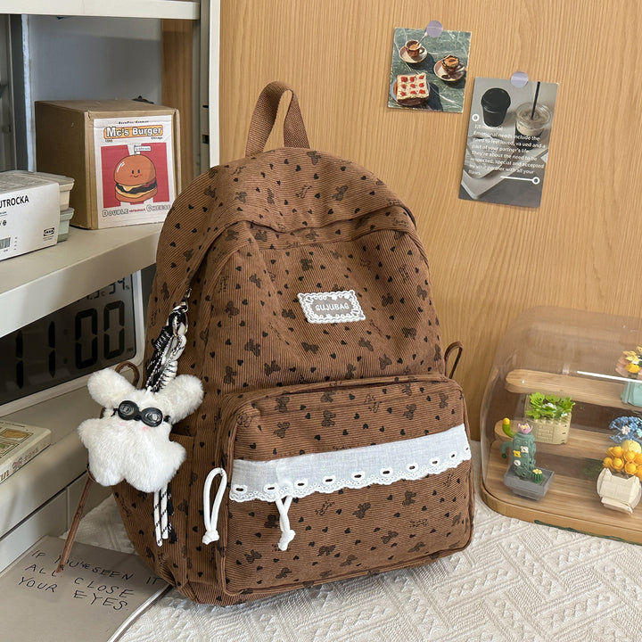 Floral Patterned School Backpack