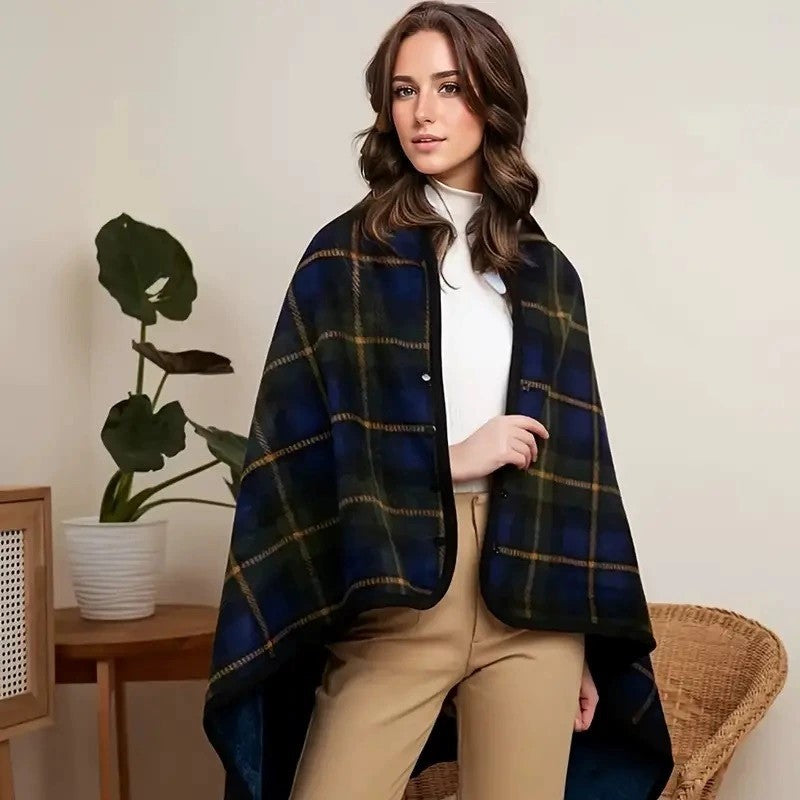 Women's stylish throw blanket with button closure Bowlift